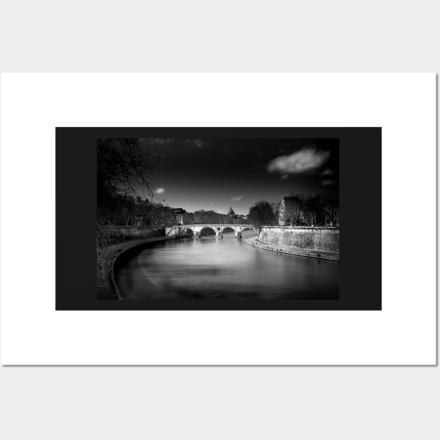 River Tiber and St Peters Basilica Vatican Wall Art by stuartchard